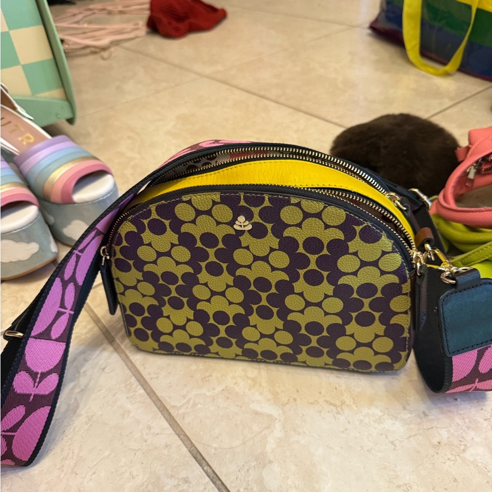 Orla kiely Luna flower print 60s 70z style crossbody bag